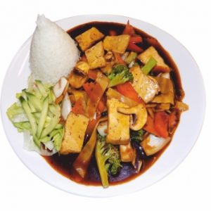 26.Dunkel soße mit reis